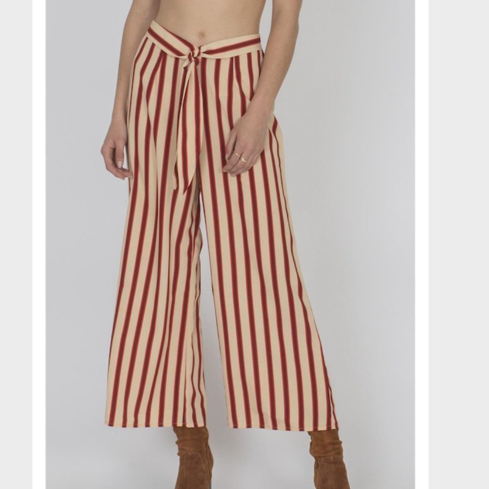 Amuse Society striped wide leg pant